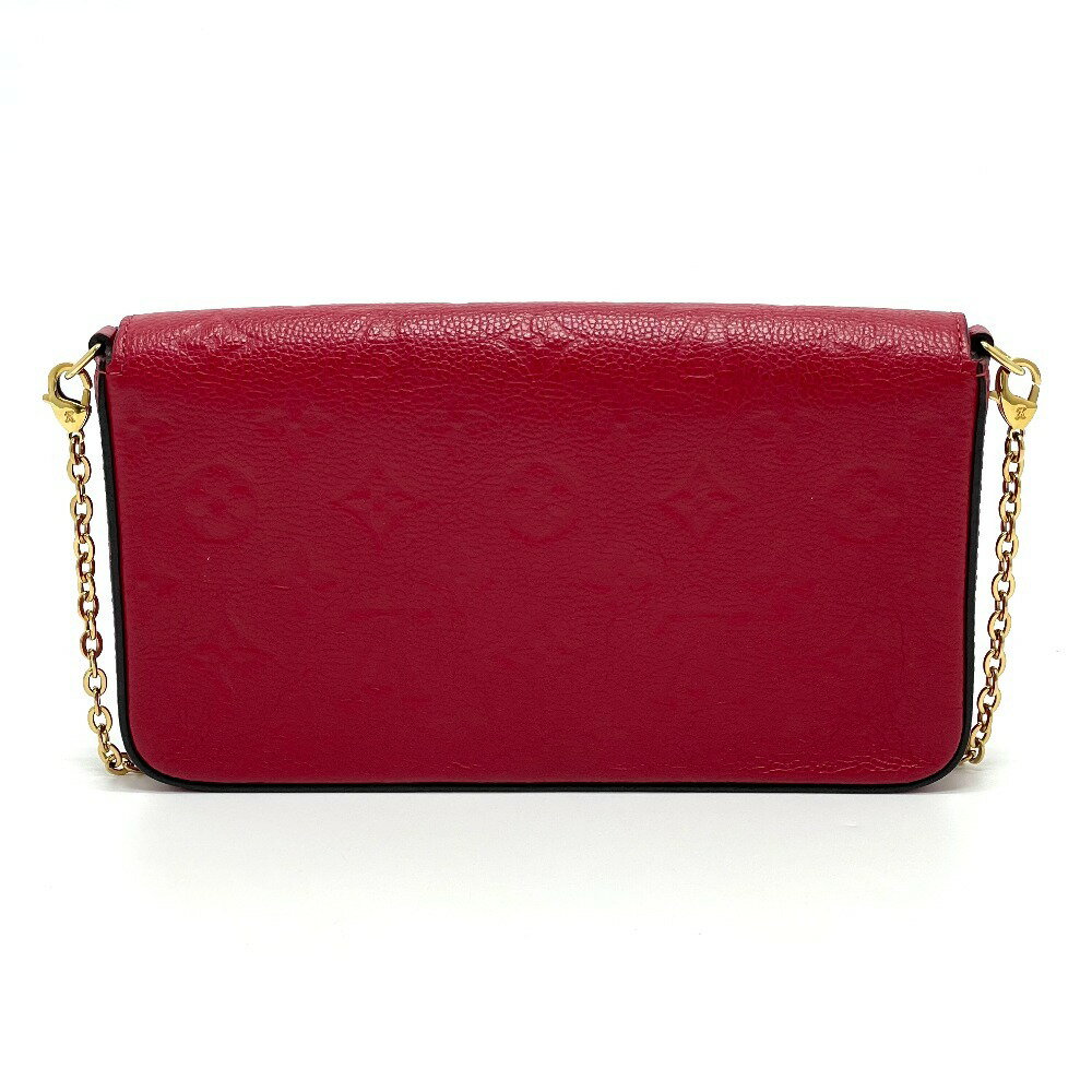 LOUIS VUITTON ルイヴィトン M63700 モノグラムアンプラント ポシェットフェリシーフェリーチェ チェーンバッグ ショルダーバッグ モノグラムアンプラントレザー レディース スカーレット レッド 【中古】