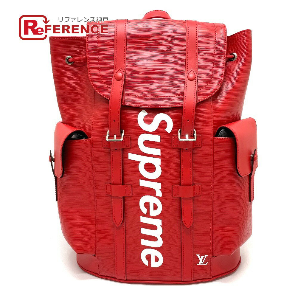 LOUIS VUITTON ルイヴィトン M53414 ルイヴィトン×シュプリーム エピ クリストファーPM バックパック 17AW Supreme Louis Vuitton christopher backpack pm red リュック・デイパック エピレザー メンズ レッド 未使用 【中古】