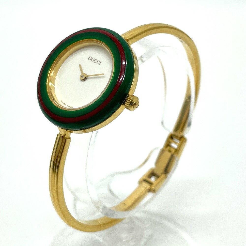 GUCCI グッチ 11/12.2 チェンジベゼル 12色 バングルウォッチ クォーツ 腕時計 GP レディース マルチカラー 【中古】