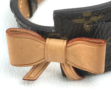LOUIS VUITTON ルイヴィトン M92577 モノグラム ブラスレ・ポルトアドレス リボン ネームタグ ブレスレット モノグラムキャンバス レディース ブラウン 【中古】