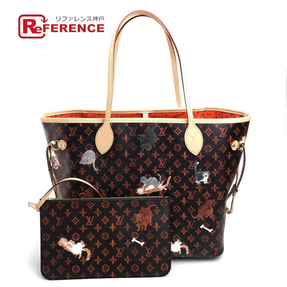 LOUIS VUITTON ルイヴィトン M44441 モノグラム ネヴァーフルMM キャットグラム トートバッグ 2955 レディース マロン ブラウン 【新品】