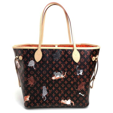 LOUIS VUITTON ルイヴィトン M44441 モノグラム ネヴァーフルMM キャットグラム トートバッグ 2955 レディース マロン ブラウン 【新品】