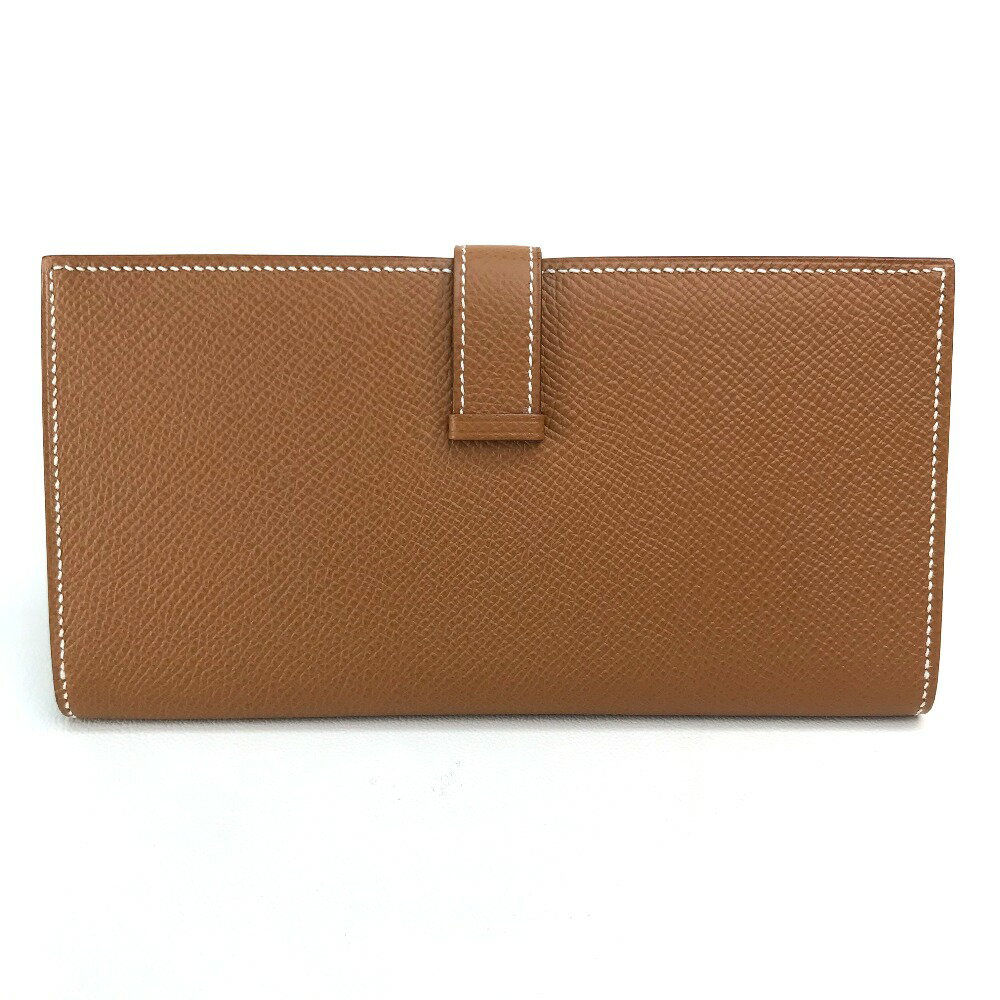 HERMES エルメス H金具 ベアンスフレ 長財布（小銭入れあり） ヴォーエプソン レディース ゴールド シルバー金具 未使用 【中古】