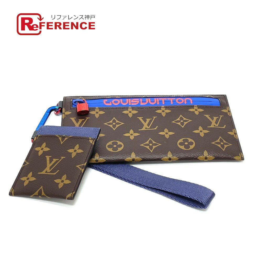 LOUIS VUITTON ルイヴィトン M63045 モノグラム カードケース付き リボンポーチ セカンドバッグ 2018SS クラッチバッグ モノグラムキャンバス メンズ ブラウン 新品同様 【中古】