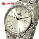 FENDI フェンディ 210G デイト ラウンド クオーツ 腕時計 SS メンズ シルバー 【中古】