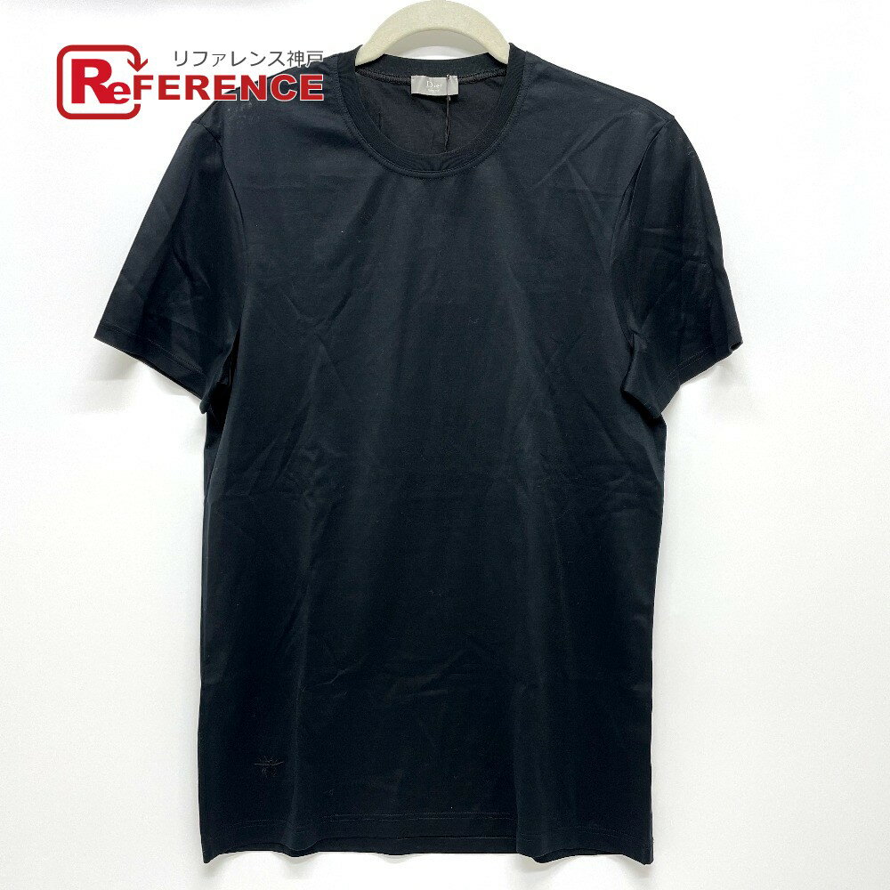 DIOR HOMME ディオール・オム ラウンドネック BEE刺繍 カットソー 半袖Tシャツ コットン メンズ ブラック 未使用 【中古】