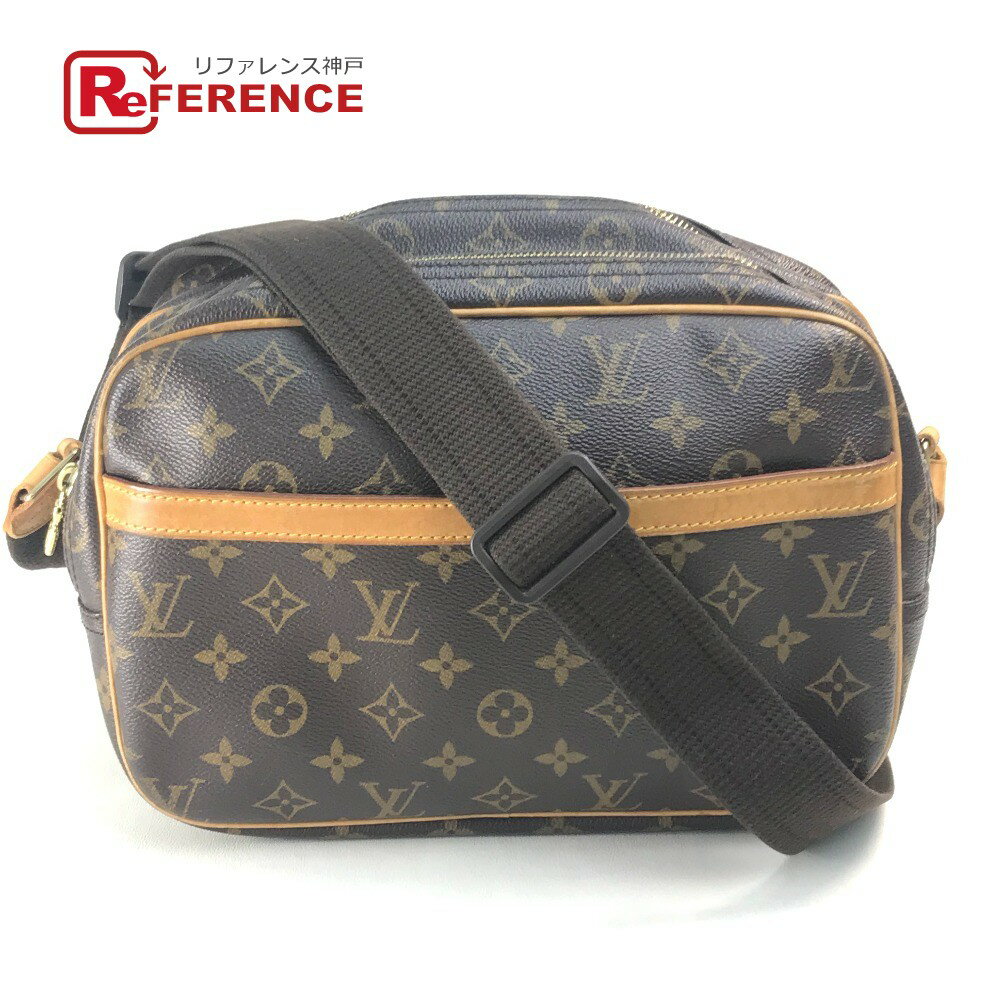 LOUIS VUITTON ルイヴィトン M45254 モノグラム リポーターPM Wジップ 斜め掛け ショルダーバッグ モノグラムキャンバス レディース ブラウン 【中古】