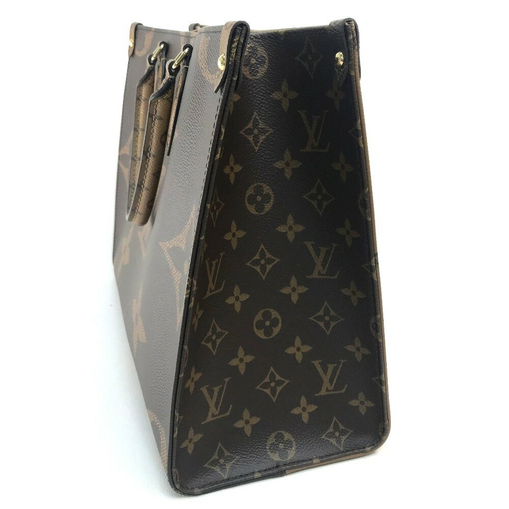 LOUIS VUITTON ルイヴィトン M45321 モノグラム ジャイアント オンザゴーMM 2WAY ショルダーバッグ トートバッグ モノグラムキャンバス レディース ブラウン系 未使用 【中古】