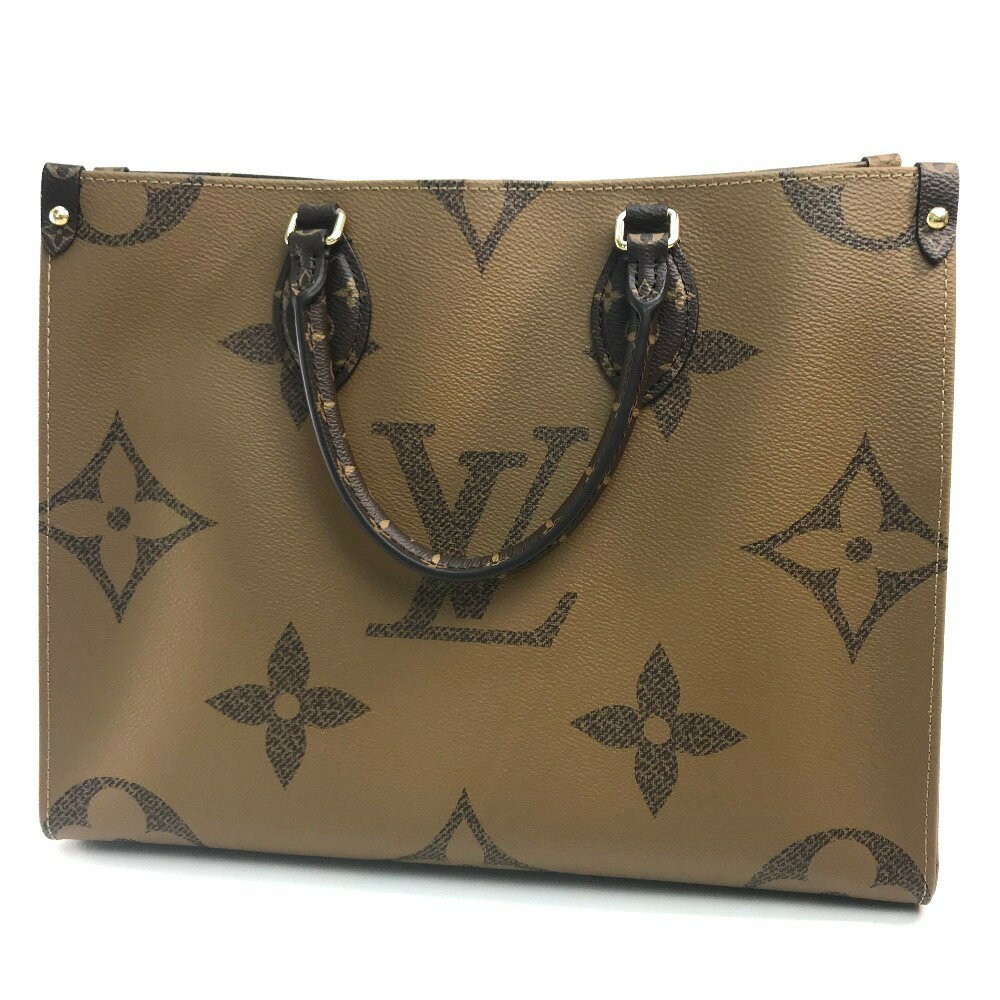 LOUIS VUITTON ルイヴィトン M45321 モノグラム ジャイアント オンザゴーMM 2WAY ショルダーバッグ トートバッグ モノグラムキャンバス レディース ブラウン系 未使用 【中古】