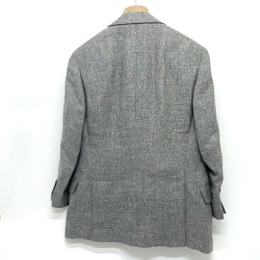 Brunello Cucinelli ブルネロクチネリ シングル 3ボタン 裾ダブル スーツ麻×ウール×シルク メンズ グレー 【中古】