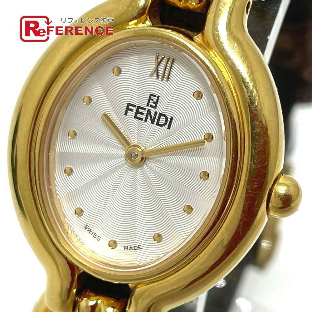 FENDI フェンディ 640L チェンジベルト 5色 クオーツ 腕時計 SS/レザーベルト レディース マルチカラー×ゴールド金具 【中古】