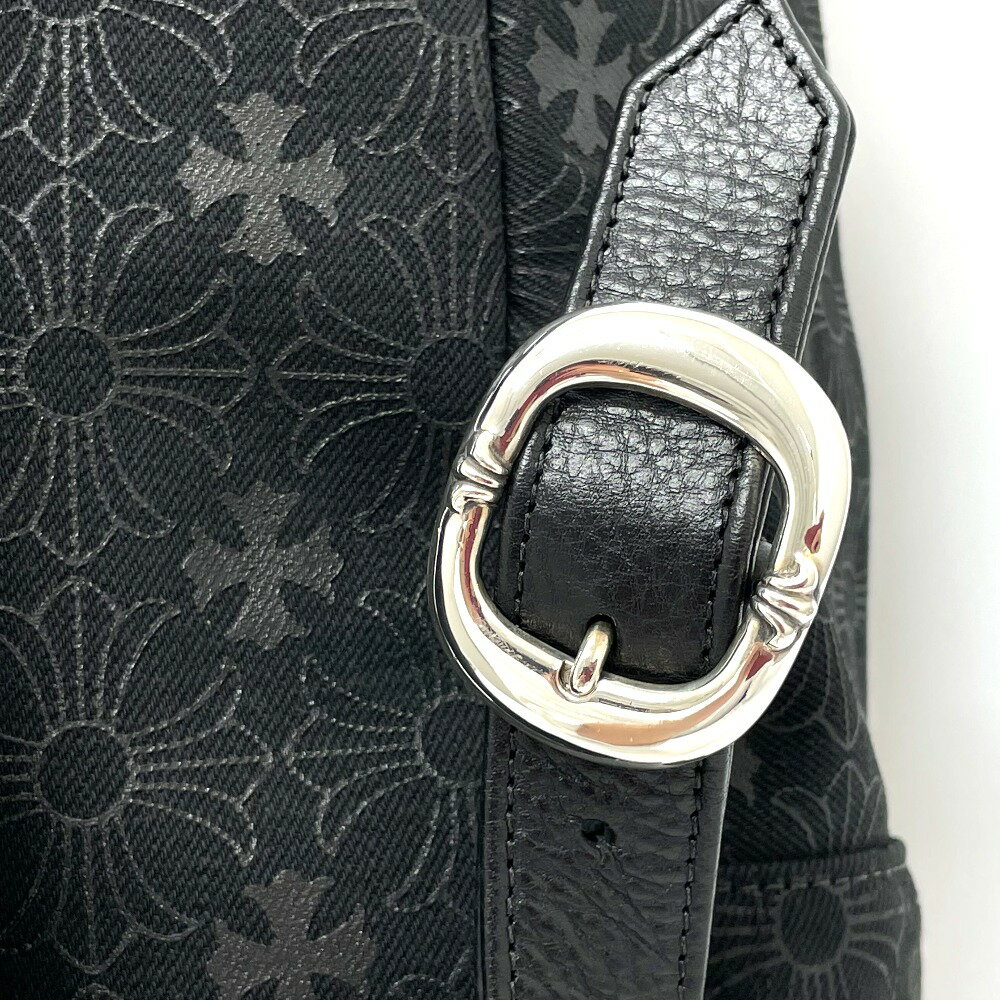 CHROME HEARTS クロムハーツ CHプラス 7TH GRADE バックパック リュックサック SV925 /デニム メンズ ブラック 新品同様 【中古】