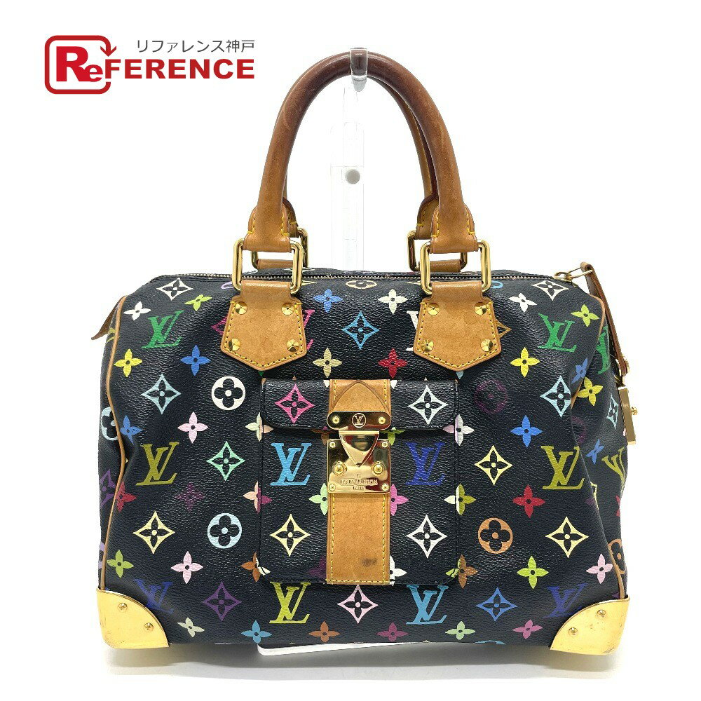 LOUIS VUITTON ルイヴィトン M92642 モノグラムマルチ スピーディ30 ハンドバッグ モノグラムマルチカラーキャンバス レディース ノワール マルチカラー 【中古】