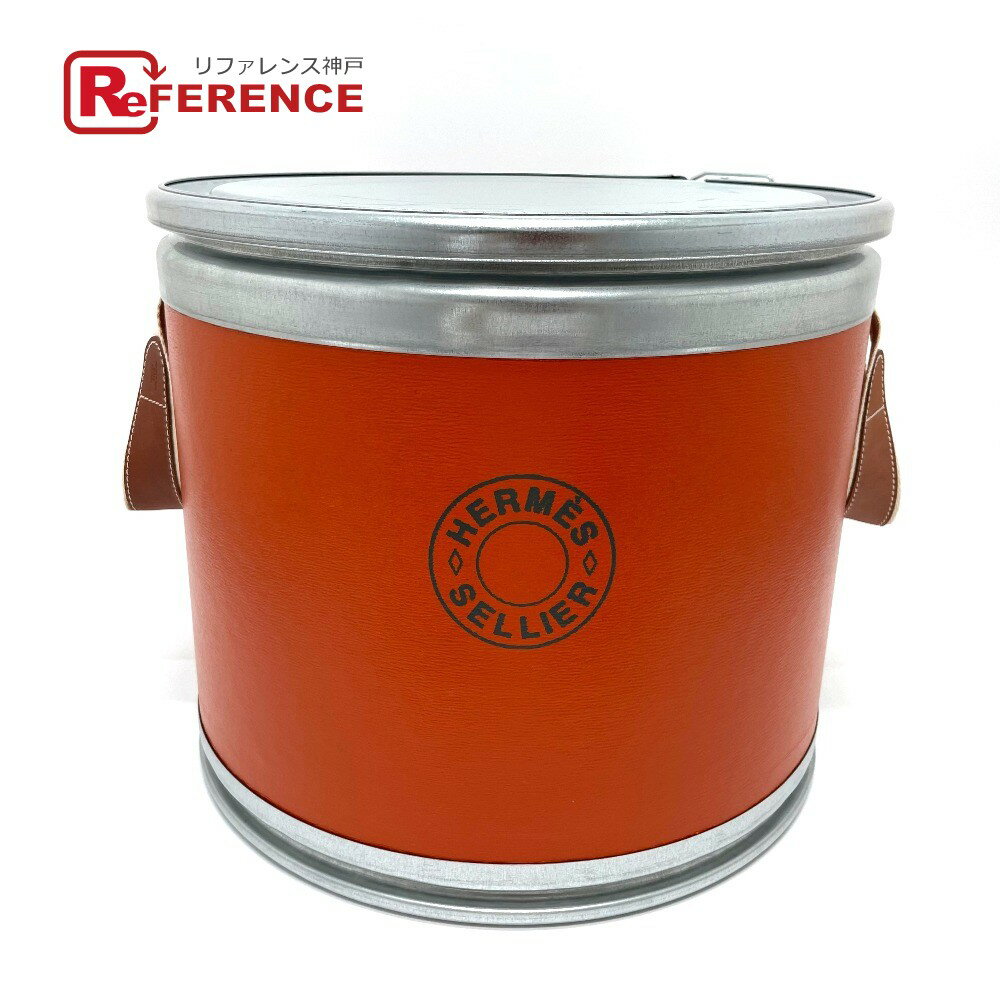 HERMES エルメス セリエ 馬具入れ サドルボックス マルチケース オブジェ ペーパー ユニセックス オレンジ×シルバー 【中古】のサムネイル