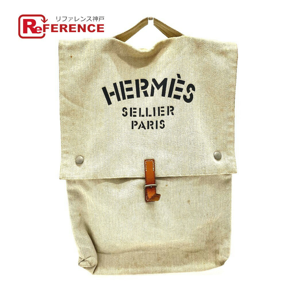 HERMES エルメス トワルアッシュ バギーバゲッジ カバン ベルト フラップ ハンドバッグ トワルアッシュ ユニセックス ナチュラル 【中古】