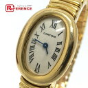 CARTIER カルティエ W15109D8 ミニベニュワール クォーツ 腕時計 K18YG レディース ゴールド ゴールド 【中古】