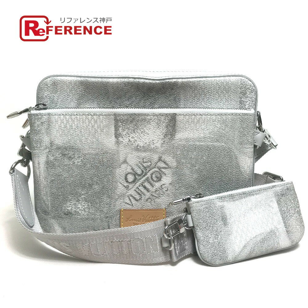 LOUIS VUITTON ルイヴィトン N50068 ダミエソルト トリオ・メッセンジャー ポーチ付き コインパース付き ショルダーバッグ ダミエキャンバス メンズ ライトグレー系 未使用 【中古】のサムネイル
