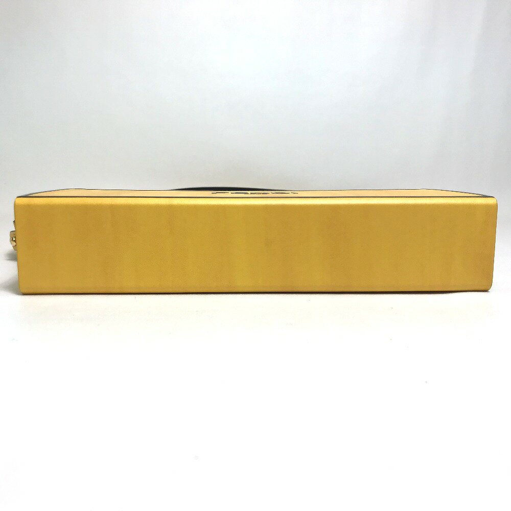 FENDI フェンディ 7VA520 ロゴ カバン BOX型 横長 2020AW ショルダーバッグ レザー メンズ イエロー/ブラック 未使用 【中古】 3