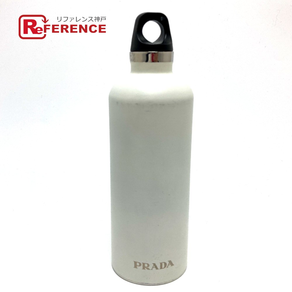 PRADA プラダ 2UH003 ロゴ タンブラー ウォーターボトル 500ml 雑貨 ステンレス ユニセックス ホワイト 未使用 【中古】のサムネイル