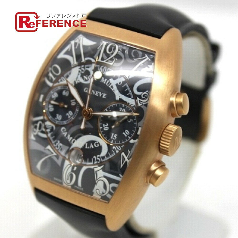 FRANCK MULLER フランクミュラー 8883CCCDTBR カサブランカ カモフラージュ クロノグラフ 自動巻き 腕時計 K18PG /ラバーベルト メンズ ピンクゴールド 新品同様 【中古】