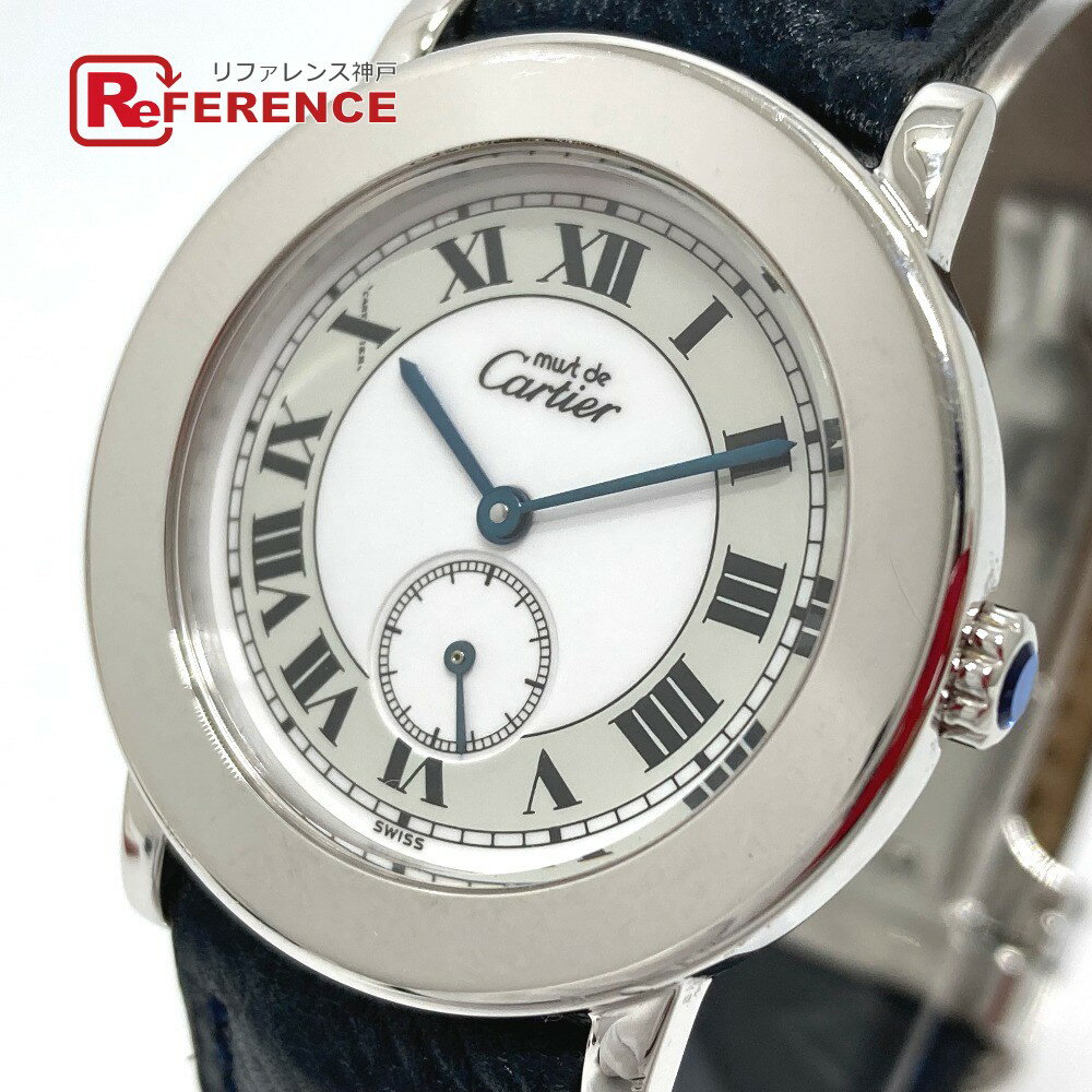 CARTIER カルティエ W1006718 マスト2 ロンド ボーイズ スモールセコンド クォーツ 腕時計 SS /レザーベルト メンズ シルバー 【中古】のサムネイル