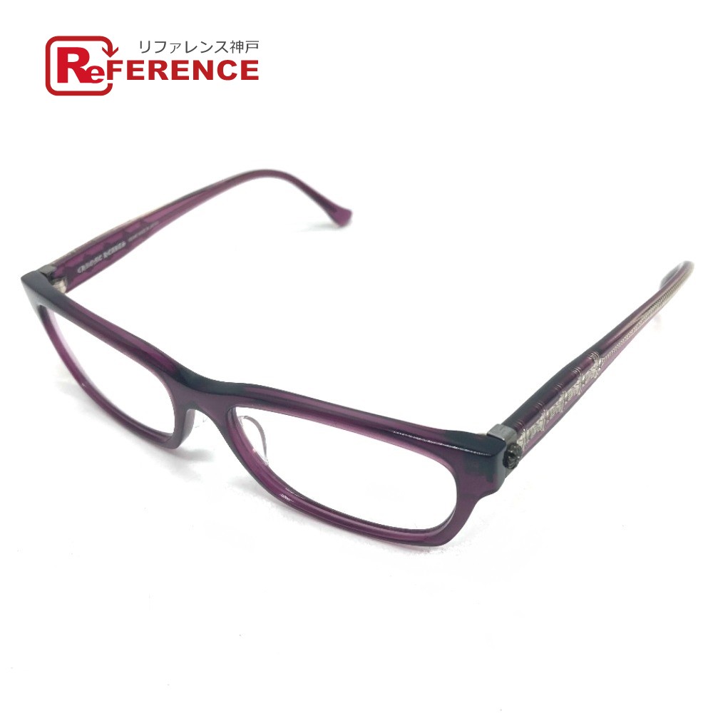 CHROME HEARTS クロムハーツ DROP BOX ドロップボックス テンプル クロス 眼鏡 プラスチックフレーム ユニセックス パープル 【中古】