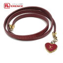 LOUIS VUITTON ルイヴィトン M6625F LV ロゴ ブラスレ コミット アクセサリー ブレスレット エナメル レディース ポムダムール レッド系 【中古】