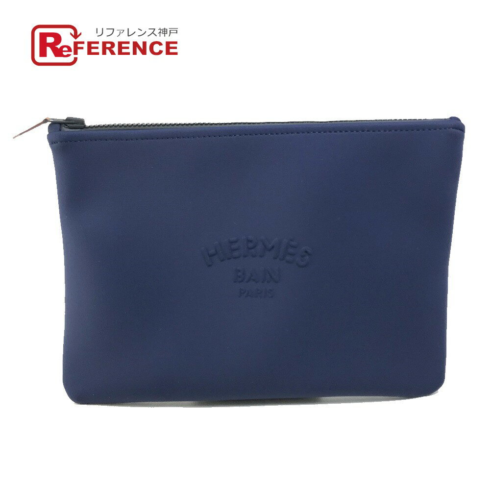 HERMES エルメス ネオバン トゥルース フラットMM セカンドバッグ ポーチ ポリアミド レディース ネイビー 未使用 【中古】のサムネイル