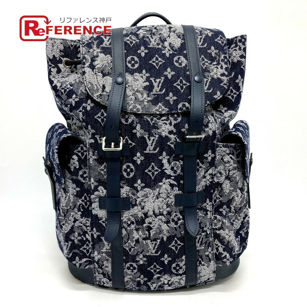 LOUIS VUITTON ルイヴィトン M57280 モノグラムタぺストリー クリストファーPM バックパック リュックサック モノグラムタペストリーキャンバス メンズ ネイビー 新品同様 【中古】のサムネイル