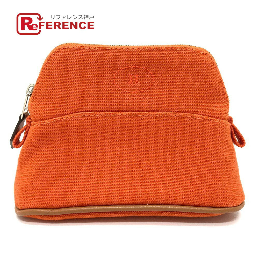 HERMES エルメス ボリードポーチ ミニミニ 小物入れ プレゼント ポーチ キャンバス レディース オレンジ 新品同様 【中古】のサムネイル