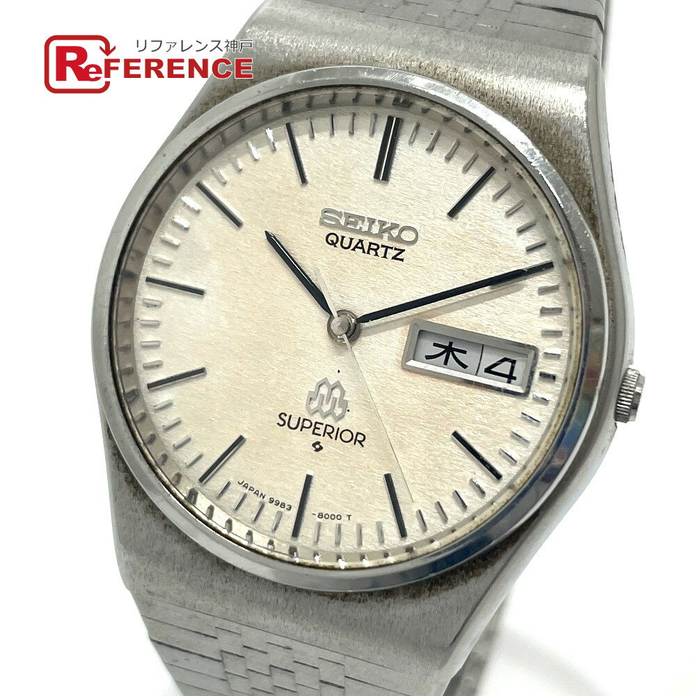 SEIKO セイコー 9983-8000 スーペリア アンティーク 自動巻き デイデイト 腕時計 SS メンズ シルバー 【中古】