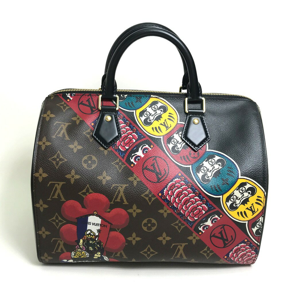 LOUIS VUITTON ルイヴィトン M43505 モノグラム スピーディ30 山本寛斎 ダルマ 歌舞伎 ハンドバッグ モノグラムキャンバス レディース ブラウン 【中古】