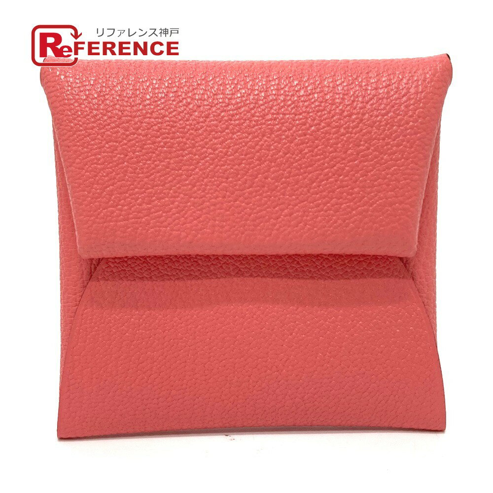 HERMES エルメス バスティア 小銭入れ 財布 コインケース シェーブル レディース ローズアザレ ピンク 未使用 【中古】のサムネイル