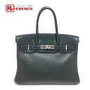 HERMES エルメス バーキン30 トートバッグ 手提げ ファッション小物 ハンドバッグ トリヨン レディース ブラック 【中古】