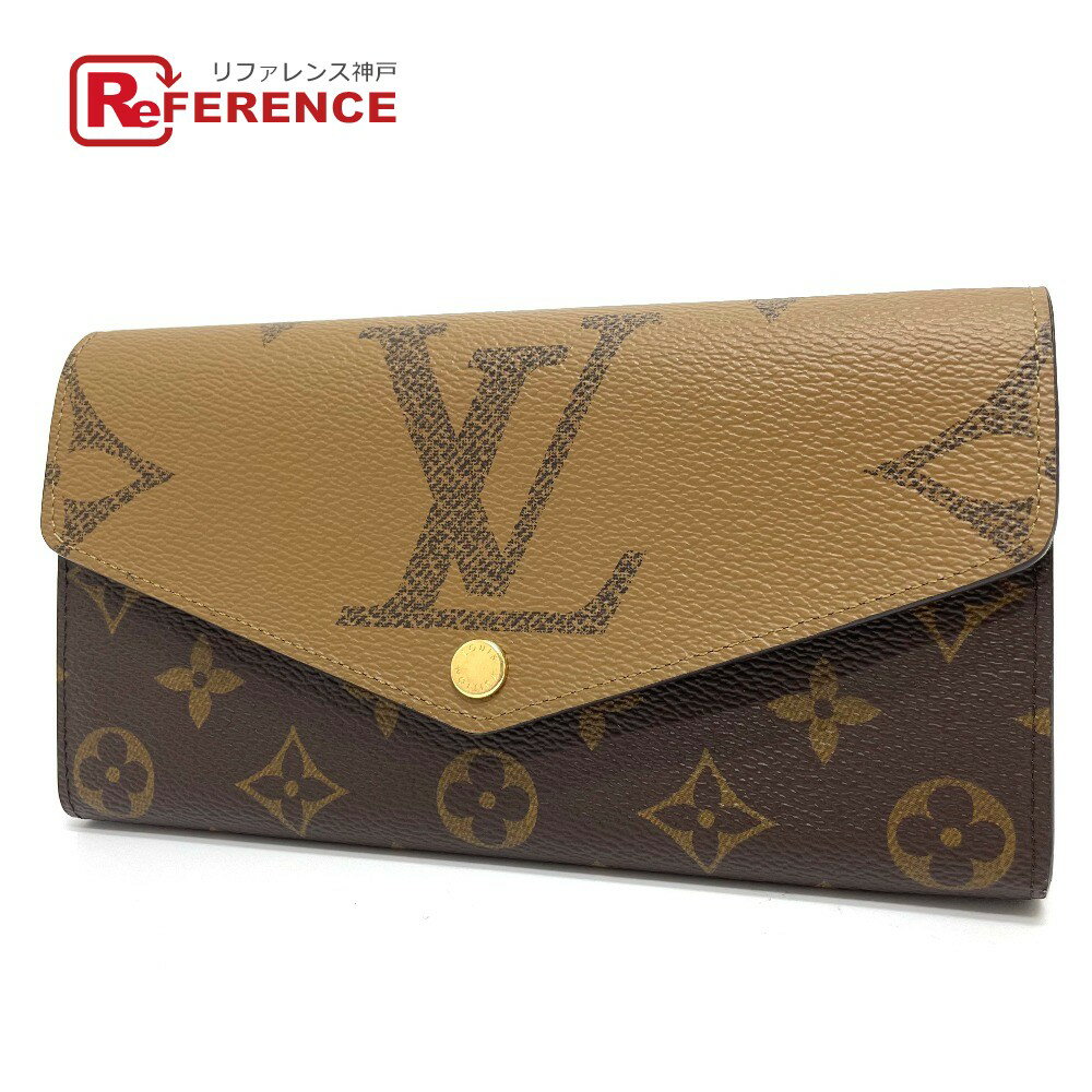 LOUIS VUITTON ルイヴィトン M80726 モノグラムリバース ポルトフォイユ サラ 2つ折り 長財布 モノグラムリバースキャンバス レディース ブラウン 【中古】