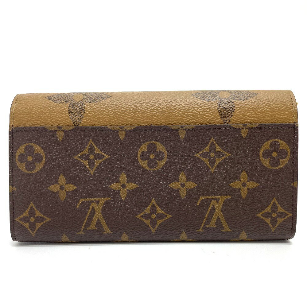 LOUIS VUITTON ルイヴィトン M80726 モノグラムリバース ポルトフォイユ サラ 2つ折り 長財布 モノグラムリバースキャンバス レディース ブラウン 【中古】