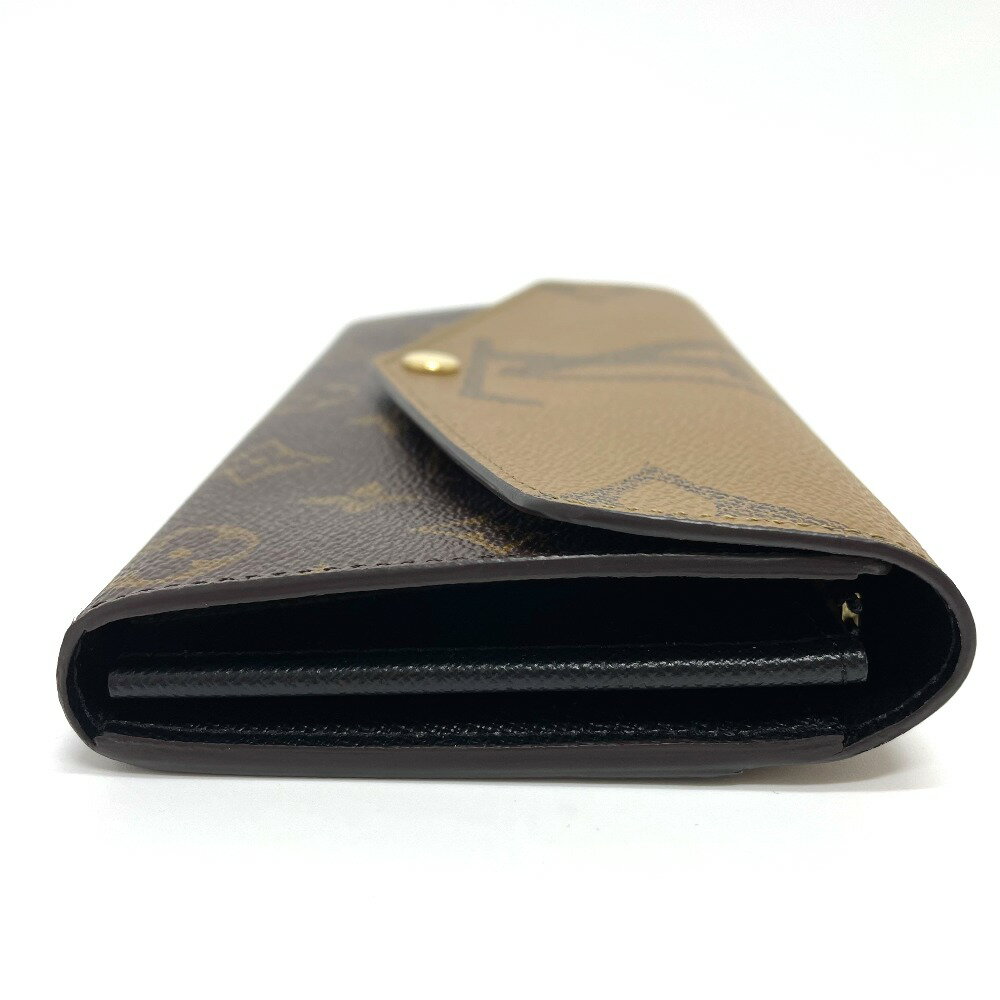 LOUIS VUITTON ルイヴィトン M80726 モノグラムリバース ポルトフォイユ サラ 2つ折り 長財布 モノグラムリバースキャンバス レディース ブラウン 【中古】