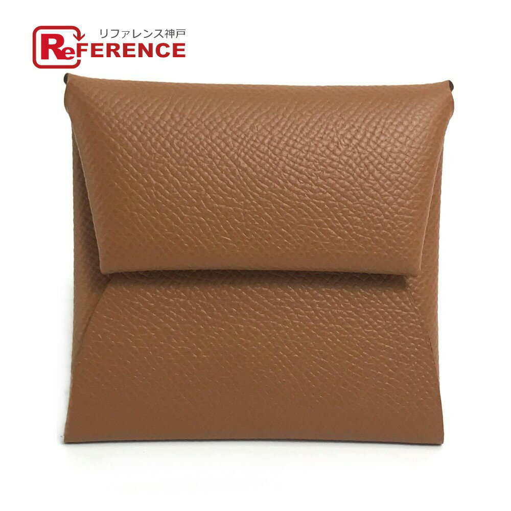 HERMES エルメス バスティア 小銭入れ 小物入れ コインケース エプソン ユニセックス ゴールド ブラウン 新品同様 【中古】のサムネイル