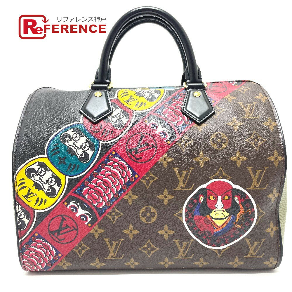 LOUIS VUITTON ルイヴィトン M43505 モノグラム スピーディ30 山本寛斎 ダルマ 歌舞伎 ハンドバッグ モノグラムキャンバス レディース ブラウン 【中古】