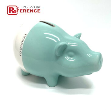 TIFFANY&Co. ティファニー オンライン 1部店舗限定 ピギーバンク 豚 貯金箱 オブジェ 陶器 ユニセックス ホワイト 未使用 【中古】