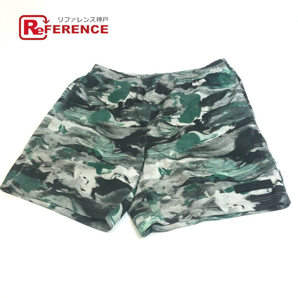 LOUIS VUITTON ルイヴィトン ボトムス スイムウェア カモフラ 迷彩 スイムパンツ スイムウェア 水着 ポリエステル メンズ グリーン 【中古】