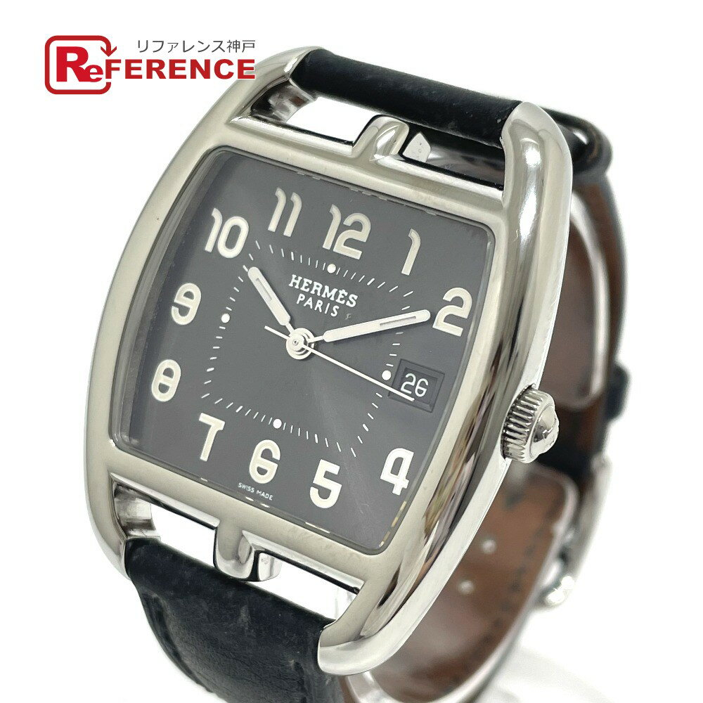 HERMES エルメス CT1.710 ケープコッド クォーツ デイト 腕時計 SS /レザーベルト ボーイズ シルバー 【中古】のサムネイル