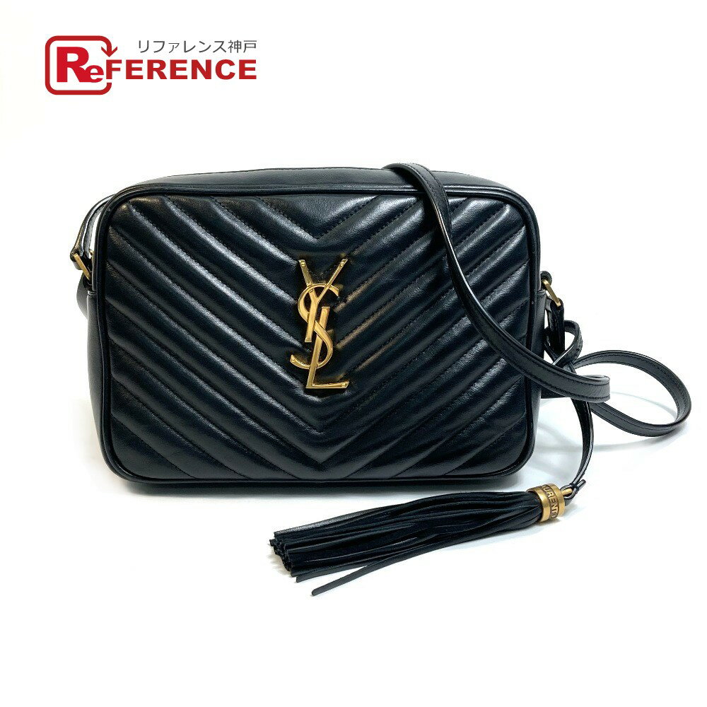 SAINT LAURENT PARIS サンローランパリ 612544 YSL タッセル ルー カメラバッグ キルティング ショルダーバッグ レザー レディース ブラック 【中古】のサムネイル