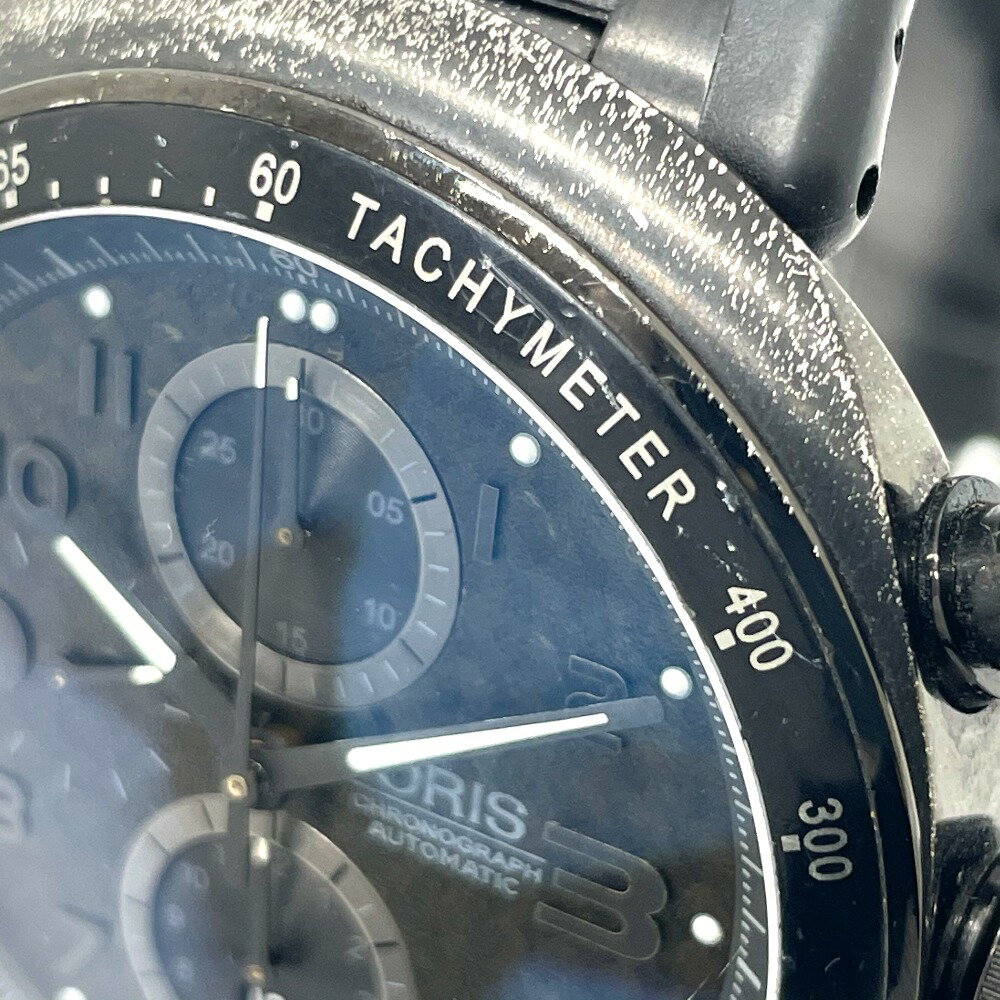 ORIS オリス 7611 クロノグラフ TT3 CHRONOGRAPH BLACK 自動巻き 腕時計 チタン /ラバーベルト メンズ ブラック ブラック 【中古】