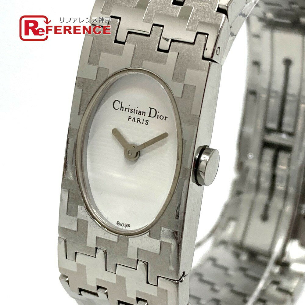Christian Dior クリスチャンディオール D70-100 ミスディオール クォーツ 腕時計 SS レディース シルバー 【中古】