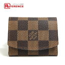 LOUIS VUITTON ルイヴィトン M64681 ダミエ カフスケース 3つ折り 小物入れ ダミエキャンバス ユニセックス エベヌ 【中古】