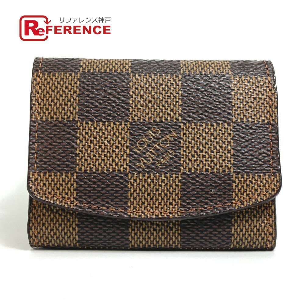 LOUIS VUITTON ルイヴィトン M64681 ダミエ カフスケース 3つ折り 小物入れ ダミエキャンバス ユニセックス エベヌ 【中古】