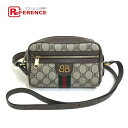 GUCCI グッチ 680128 GG BBロゴ ハッカー カメラバッグ カバン バレンシアガ Balenciaga コラボ ショルダーバッグ GGスプリームキャンバス レディース ベージュ×ブラウン 新品同様 【中古】