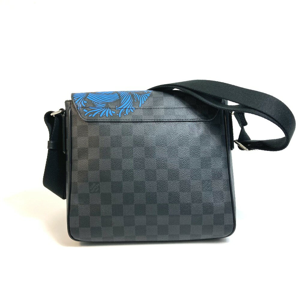 LOUIS VUITTON ルイヴィトン N41714 ダミエグラフィット ディストリクトPM クリストファーネメス ロープモチーフ ショルダーバッグ ダミエグラフィットキャンバス メンズ ブラック 【中古】