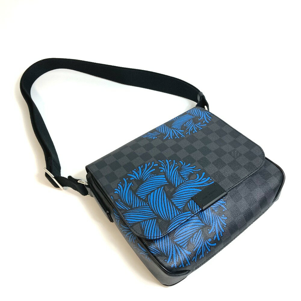 LOUIS VUITTON ルイヴィトン N41714 ダミエグラフィット ディストリクトPM クリストファーネメス ロープモチーフ ショルダーバッグ ダミエグラフィットキャンバス メンズ ブラック 【中古】